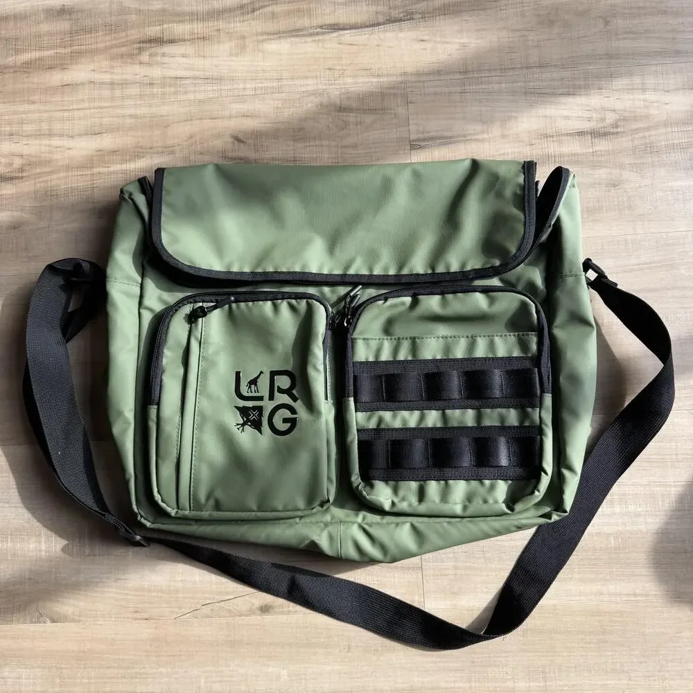 LRG Utility Messenger Bag Olive Green Black Crossbody Laptop Streetwear
